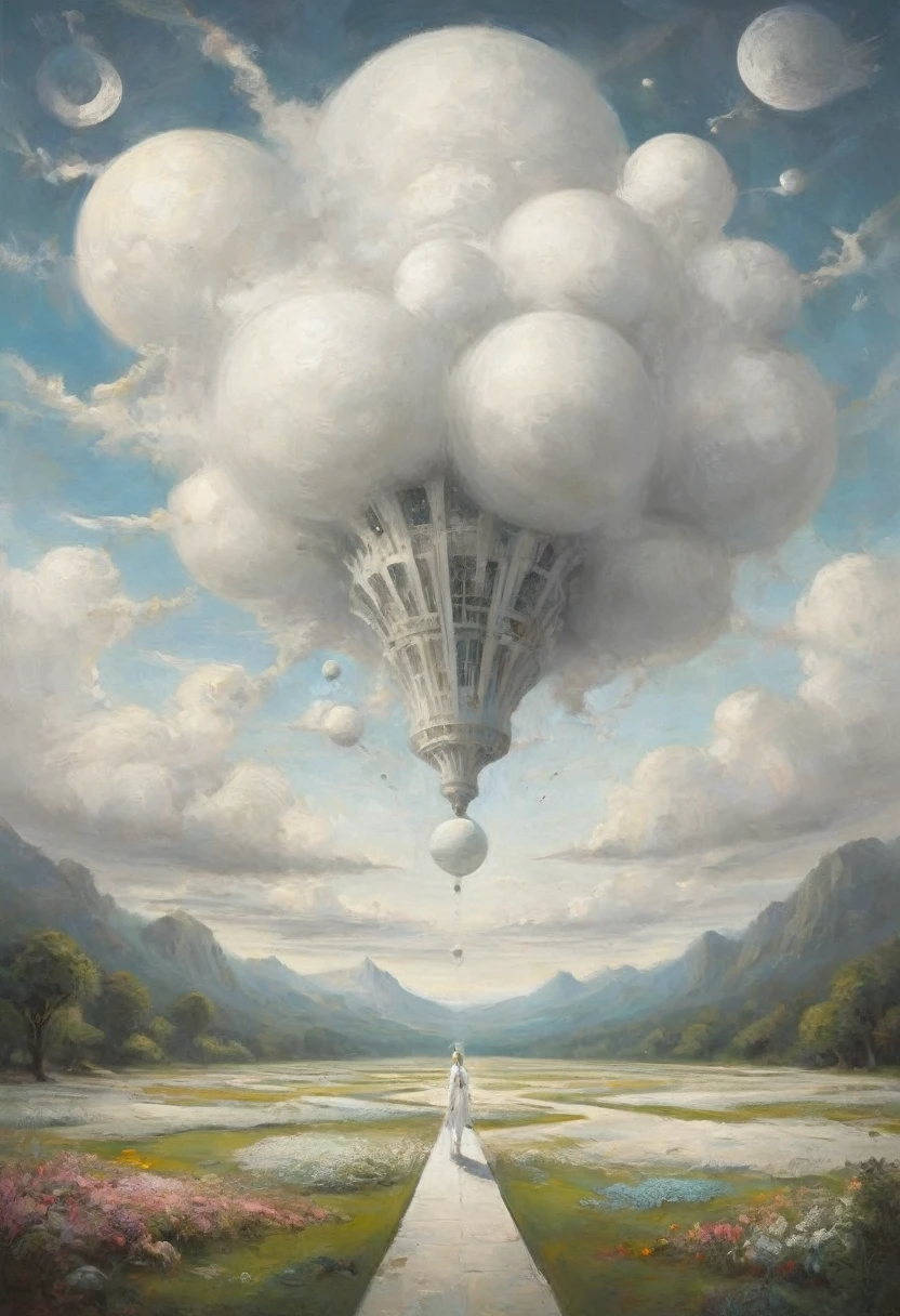 (((white theme))), white space, large open space, ((surrealism, psychedelic))