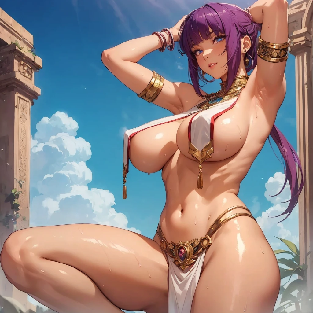 ((1girl, solo)), beautiful body, (perfect anatomy, perfect body, perfect hands, perfect legs), natural proportions, sexy body, large breasts BREAK
((extremely detailed face)), (beautiful detailed eyes:1.6), (realistic pupils, realistic iris:1), expressive eyes, looking at viewer, (clear eyes:1.3), (hyperrealistic:1.2), (detailed skin texture:1.2), smooth skin, purple hair, (detailed lips:1.2), (attractive lips:1.1), (glossy lips:1.1), smile, perfect face, perfect eyes BREAK
(masterpiece:1.5), anime-style, top quality, best quality, (beautiful and aesthetic:1.2), (ultra detail:1.5), Ultra-detailed depiction, Ultra-precise depiction, extremely detailed 8k illustration, high resolution, (highly detailed shading:1.2), (realistic lighting:1.4), perfect lighting, vibrant colors, dynamic tones, striking hues, 8k, absurd resolution, perfect shadows, hdr, UHD, ambient lighting, realistic, ultra-realistic, photo realistic, highly detailed, rich detail, luminous colors, fine texture, intricate design, professional illustration, (soft light:1.2), (illustration:0.7)