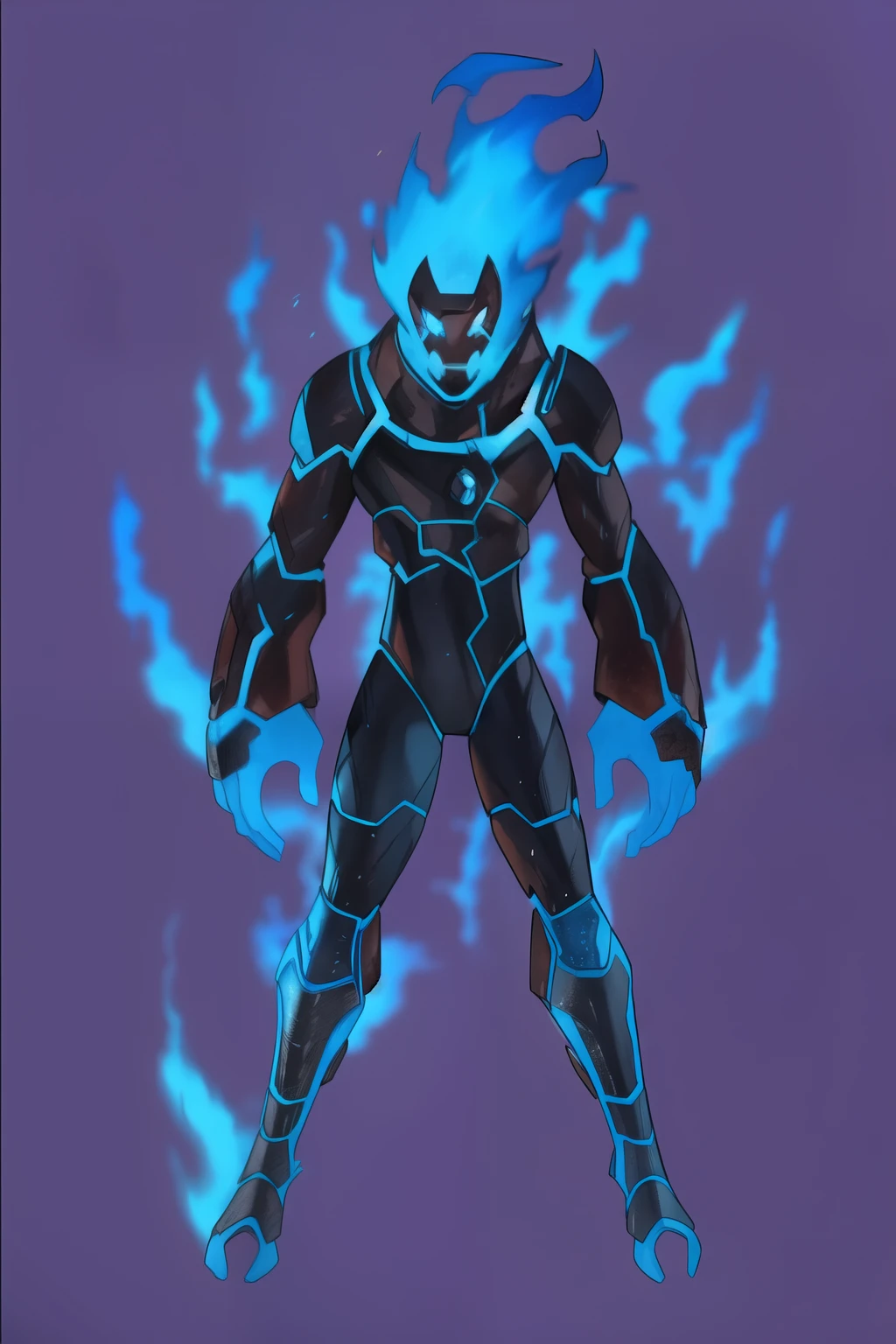 heatblast, detailed background, with blue fire/flames girl body composed of blue flames covered in molten black rock, Blue hands and blue head flames/fire, masterpiece, best quality, Heatblast from Ben 10, B blue night, blue fire, semi-realistic, high-quality illustration, dynamic action pose, overcharged with power, berserker state, fiery explosions, blue flames erupting from body, glowing with intense energy, fierce expression, angry, powerful stance, vibrant colors, detailed armor with glowing lava-like lines blue, cinematic lighting, sparks and embers flying, dramatic atmosphere, high detail, epic background, intense fire and energy effects, surrounded by a fiery aura, glowing eyes, heatwaves, energy bursts, Heatblast, realistic blue fire textures, highly detailed environment, high resolution, powerful and dramatic scene, full-body shot, intense focus on blue flames and power emanating from the character, vivid contrast, highly detailed muscle definition, armor texture, blue flames mixed with normal fire colors, aggressive and violent expulsion of fire, character standing out prominently in the scene, style similar to provided reference image, intense and chaotic energy, swirling blue flames, radiant and powerful, intricate details in fire and armor, energetic and intense pose, exaggerated fiery effects, powerful glow surrounding character, sparks and lightning-like energy, molten and fiery ground beneath, intense heat waves, high contrast between blue flames and background, glowing hot spots on armor, hyper-detailed fiery texture, r1ge, heatblast, Fire background, (fire particles: 1.3)
