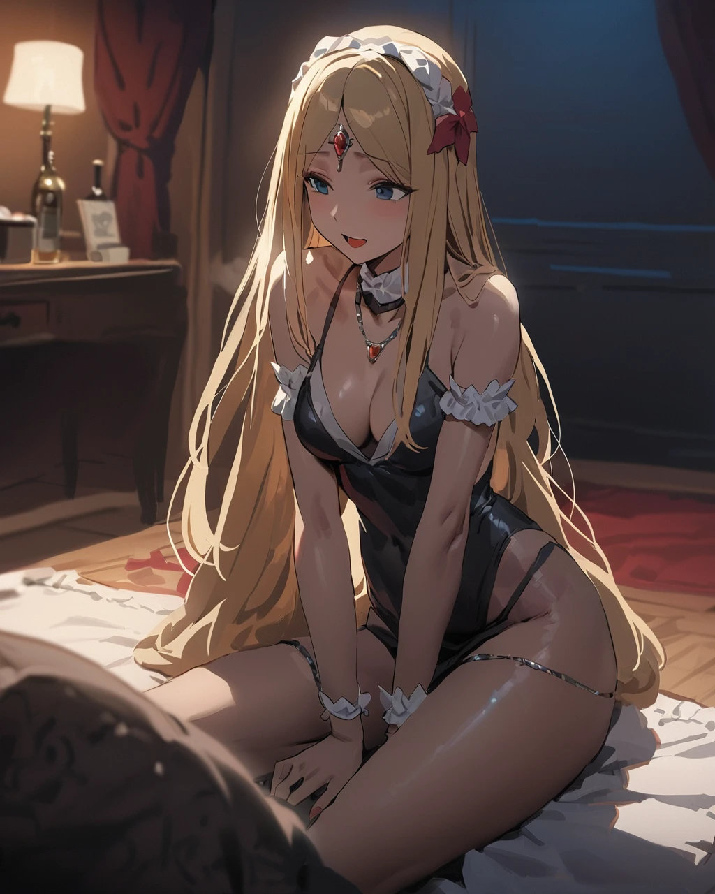 masterpiece,Highest quality,One girl,alone,blonde hair,Prostitute,