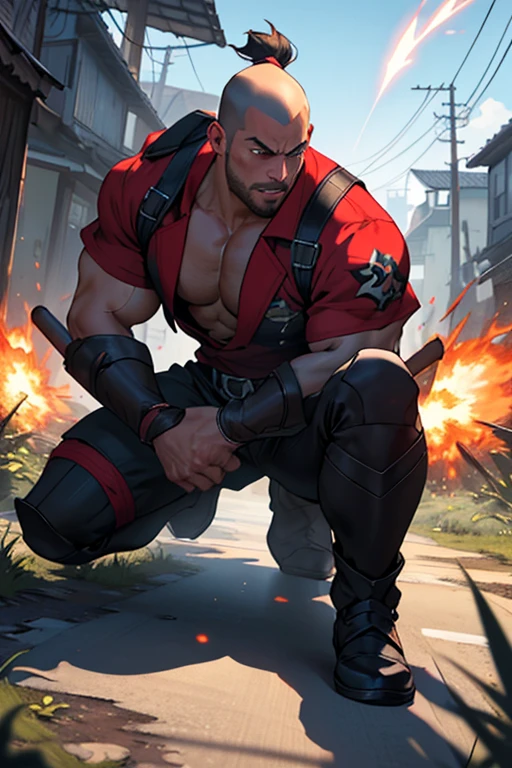 ((best quality)), ((masterpiece)), (detailed), 1🥷🪂🦾🤺 shadow warrior, 💥😷