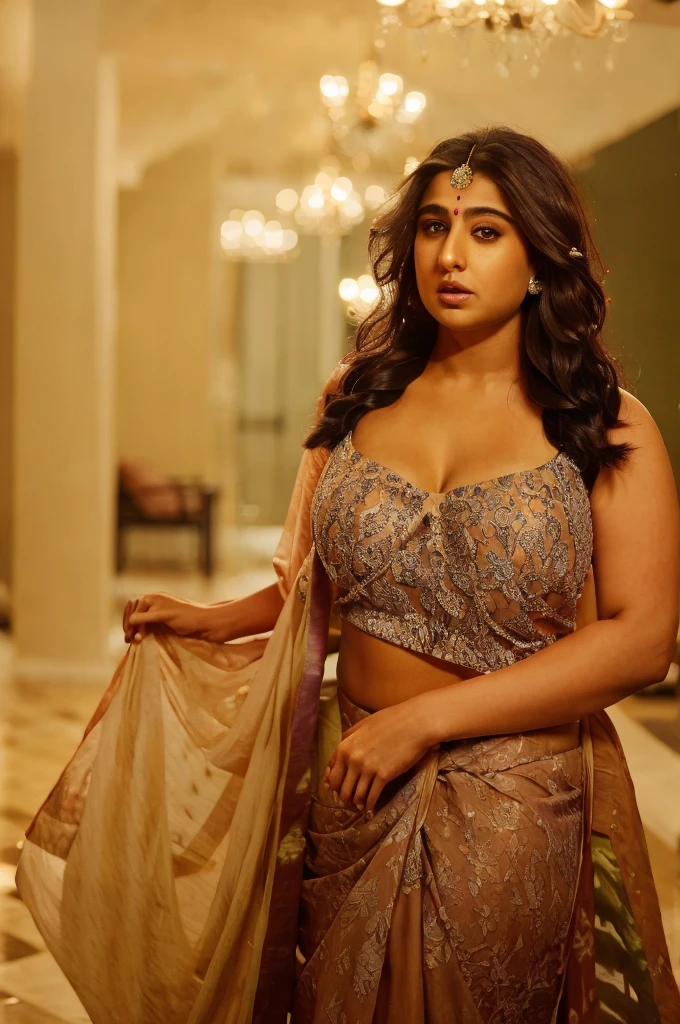 A beautiful curvy indian women with big breasts (wearing saree)