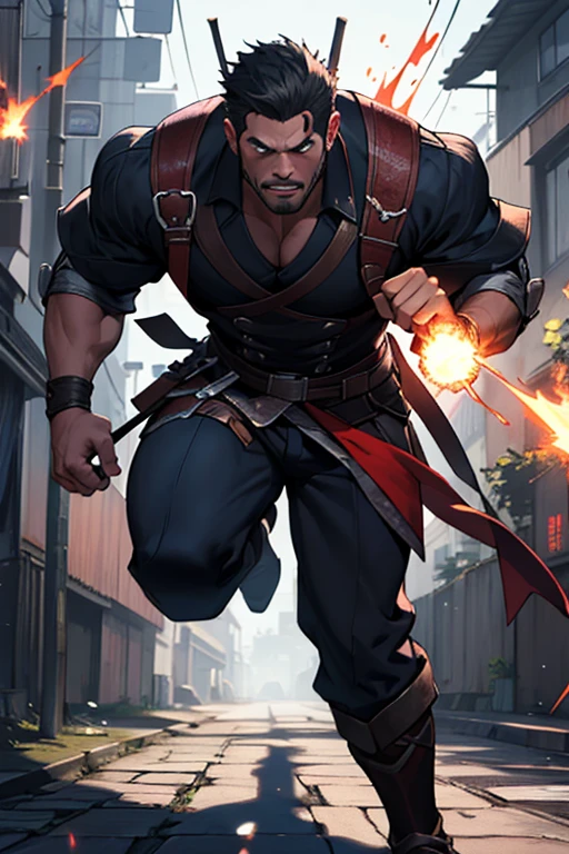 ((best quality)), ((masterpiece)), (detailed), 1🥷🪂🦾🤺 shadow warrior, 💥😷