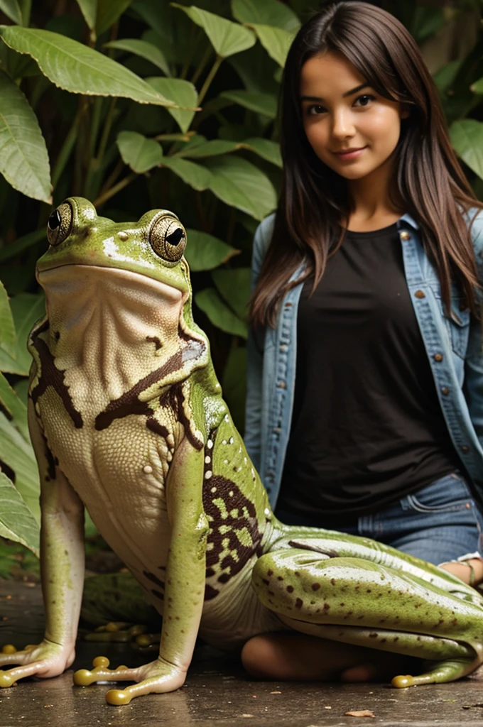 Frog with girl