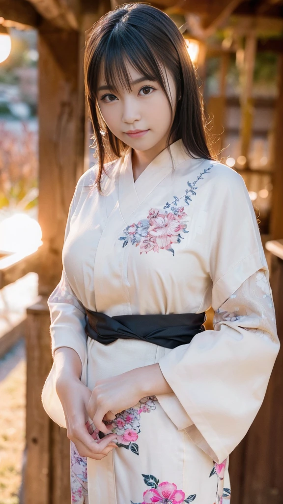 masterpiece, best quality, ultra quality, high quality, realistic, photo realistic, warm lighting,natural lighting,cinematic lighting,RAW photo, hyper detailed, intricate detailed, perfect anatomy, Fujifilm XT3,(cowboy shot),1 woman, Japanese beautiful woman,babyface,black long straight hair,
(yukata,japanese clothes,obi, sash, floral print, obijime),(large breasts:1.2),(slender body:1.2),sweaty, closed mouth, tan skin,sunburn tanline,smile,black eyes,looking at viewer,(beach),(sunset),