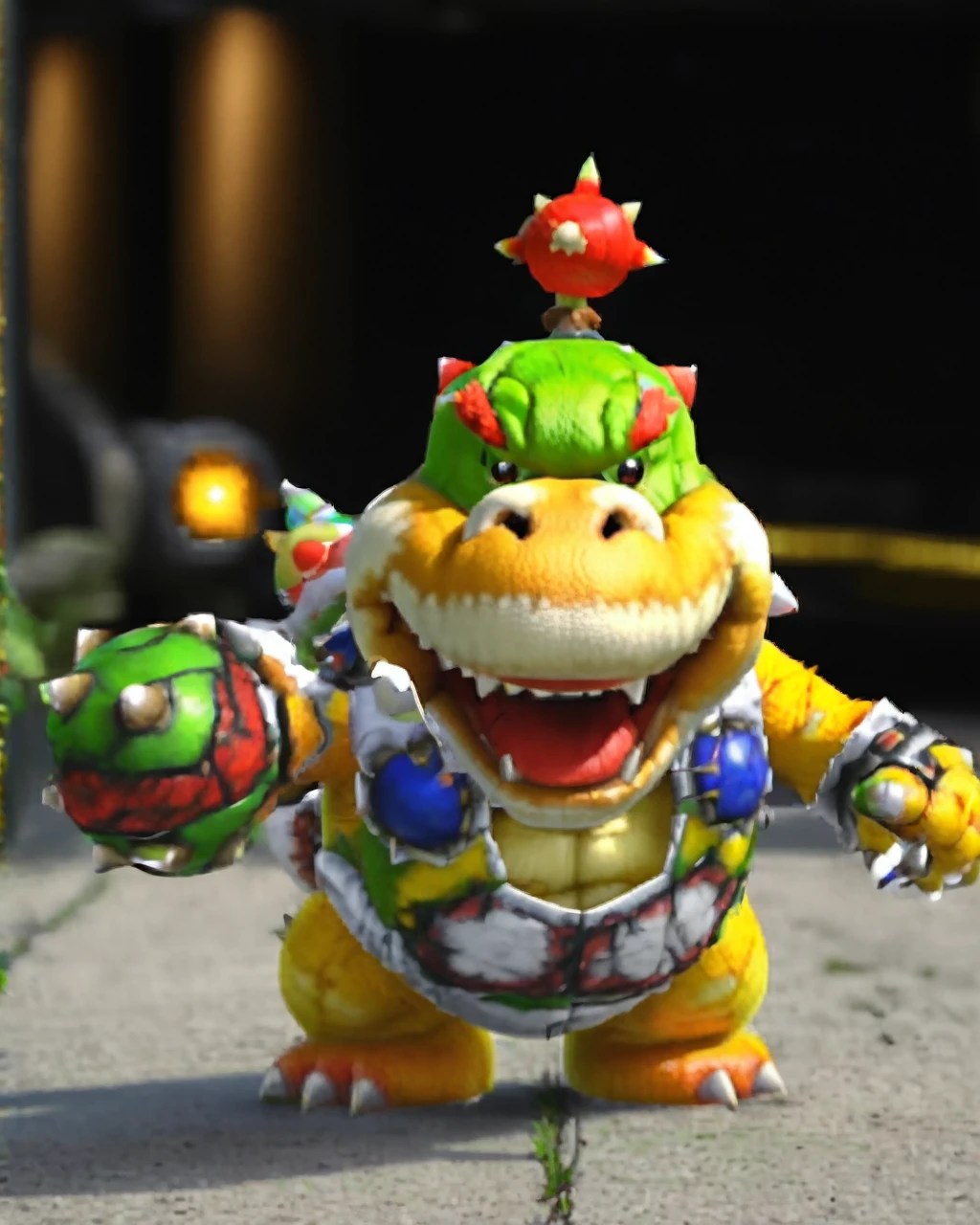 photo portrait of Bowser Jr. in real life, real