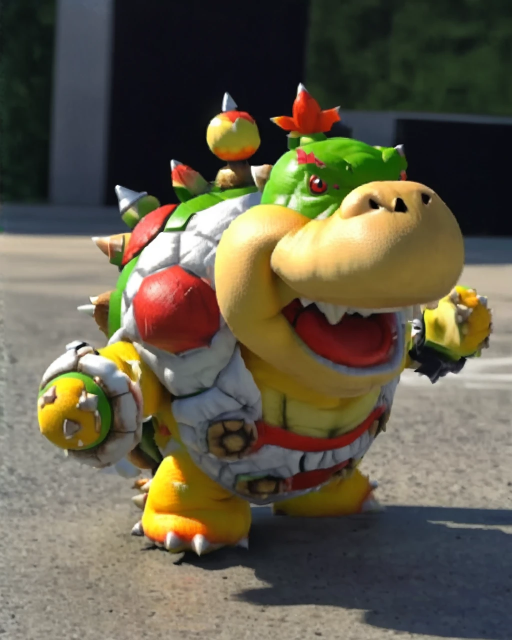 photo portrait of Bowser Jr. in real life, real
