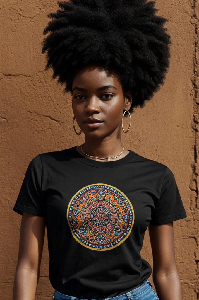 Black folklore themed shirt 