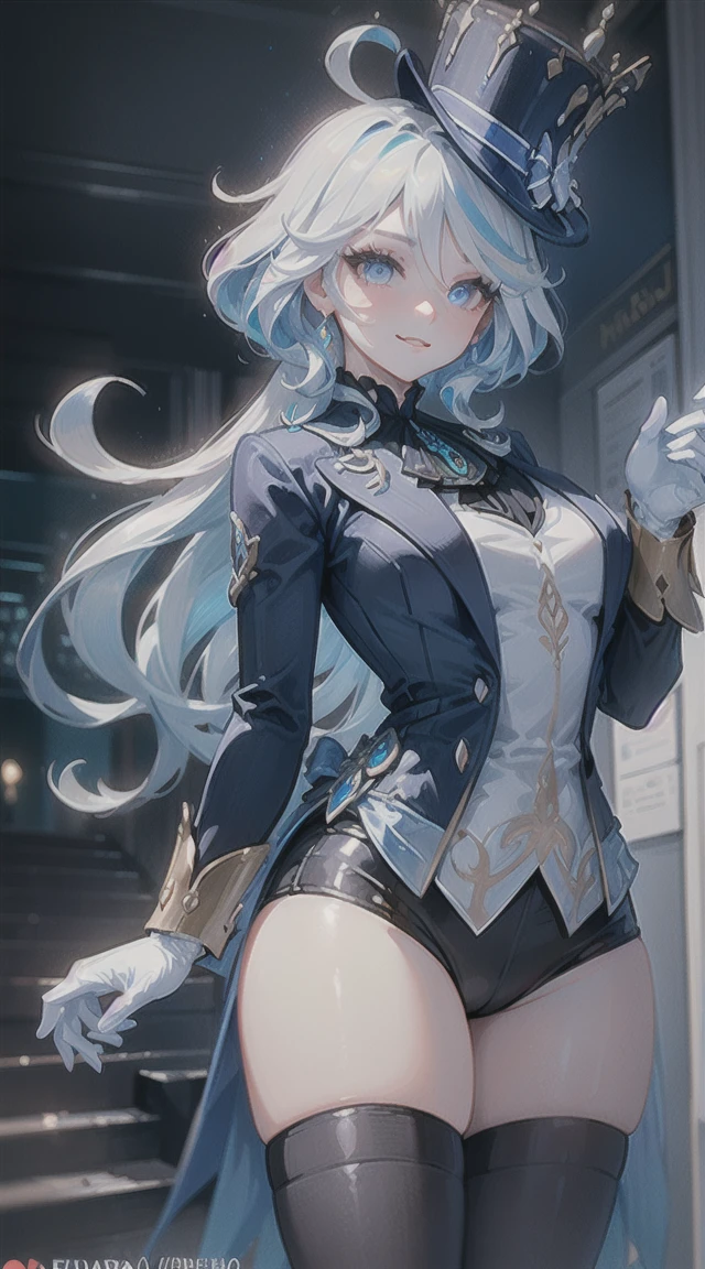 ((masterpiece)),(Best quality),((ultra detailed)), ((beautiful detailed sky)), ((Cinematic lighting)), depth of field,detailed lighting,((beautiful detailed eyes)), red lip, (whole body), standing, smile,eyeshadow,big breasts, split,((sexual)), ((furinadef))