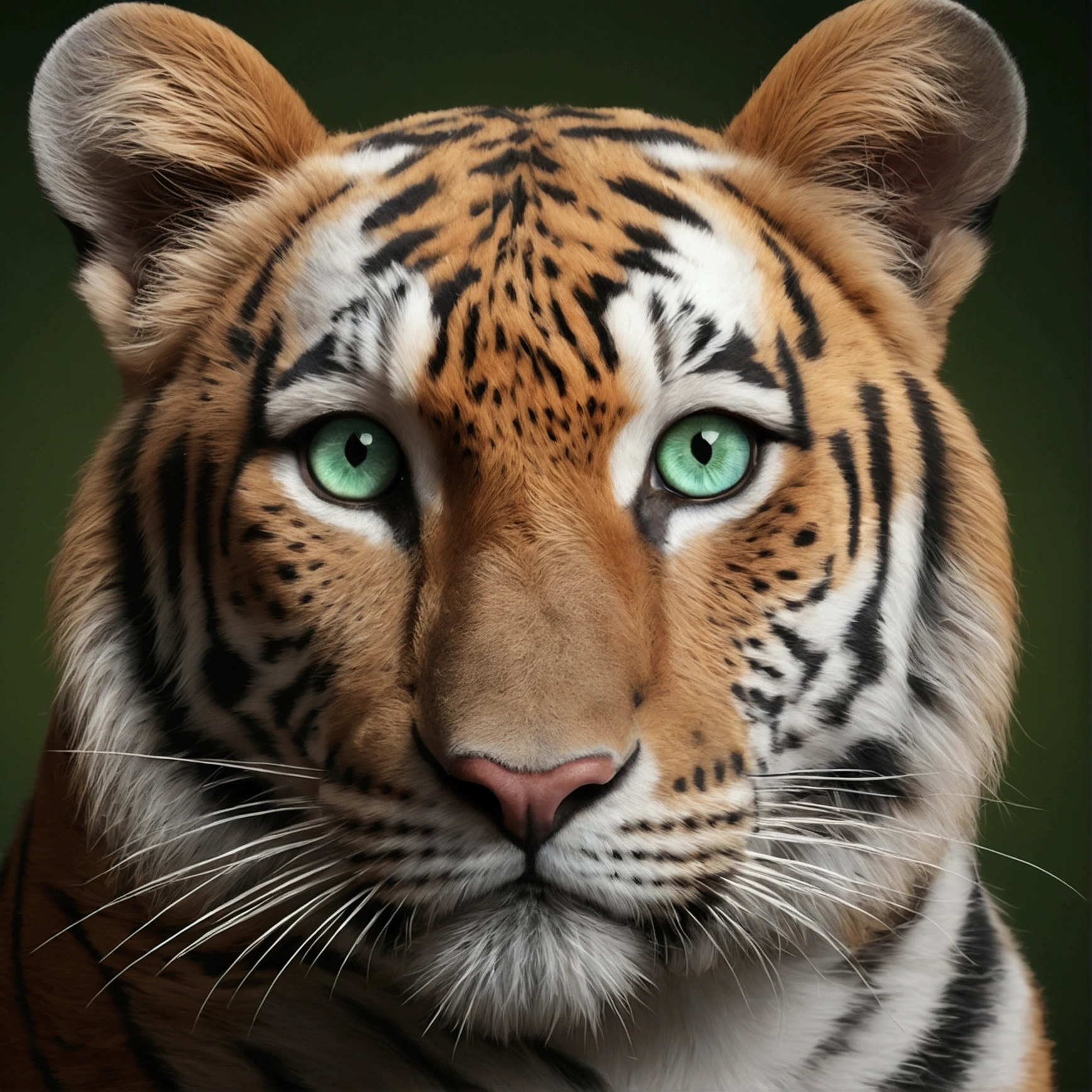 (best quality,4K,8K,highres,masterpiece:1.2),Ultra-detail,(realisti,photorealisti,photo-realisti:1.37),Illustration,animal,Standing position from the front,blue,grau,brown,bright green eyes,floral background