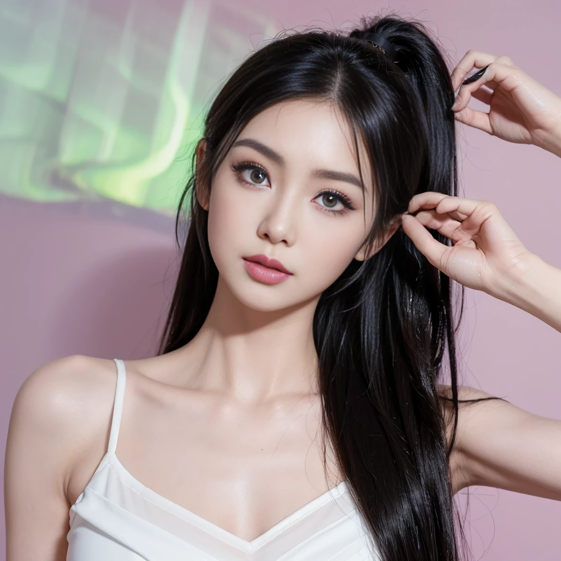 
Southeast Asian long-haired woman with a round face, Double eyelids, big eyes, black eyes, Chest 38 inches, Thai anime,Age 25 30 years, realistic, Long-haired woman with a round face, Red cheeks, Pink cheeks, black eyes ตาสองชั้น, black eyes, Thai anime, ponytail woman, flowing black hair, long flowing black hair, she has black hair, Her black hair was long and wavy., beautiful black hair, Extra dark natural black hair ริมฝีปากแดงอวบอิ่ม,Red cheeks, Pink cheeks, black eyes ตาสองชั้น, black eyes, Thai anime,  ponytail woman, flowing black hair, long flowing black hair, she has black hair, Her black hair was long and wavy., beautiful black hair, Extra dark natural black hair, The shirt is tight., Looks hot., ,black eyes,abdominal muscles, rounded chest , (A pure and flawless face: 1.9), The eyes are proportional., (ดวงblack eyesใส: 1.8), (Big eyes and makeup, Sexy wet eye makeup, The makeup and hair are beautiful and very meticulous., long and Delicate blonde hair, Delicate, body image: 1.8), photo: and bright), fictional art, raw photos, ภาพถ่ายเสื้อยืดกางเงยีน best photos, high resolution, best quality, best photos, The truest color tone, Masterpiece, best beauty brands,  Real photos of the brand, dark studio, border light, Two tone light, (Pinkish white skin: 1.4), (High surface detail: 1.1), 8K เอ่อ, Good SLR, soft light, 8K, High quality, Straightforward, The sound level is smooth and clear., 10 times more pixels, The sexy goddess, The sexy goddess, (background space: 1.8), (The most beautiful aurora eyes: 1.7), beautiful eyes, (More details:0.8),