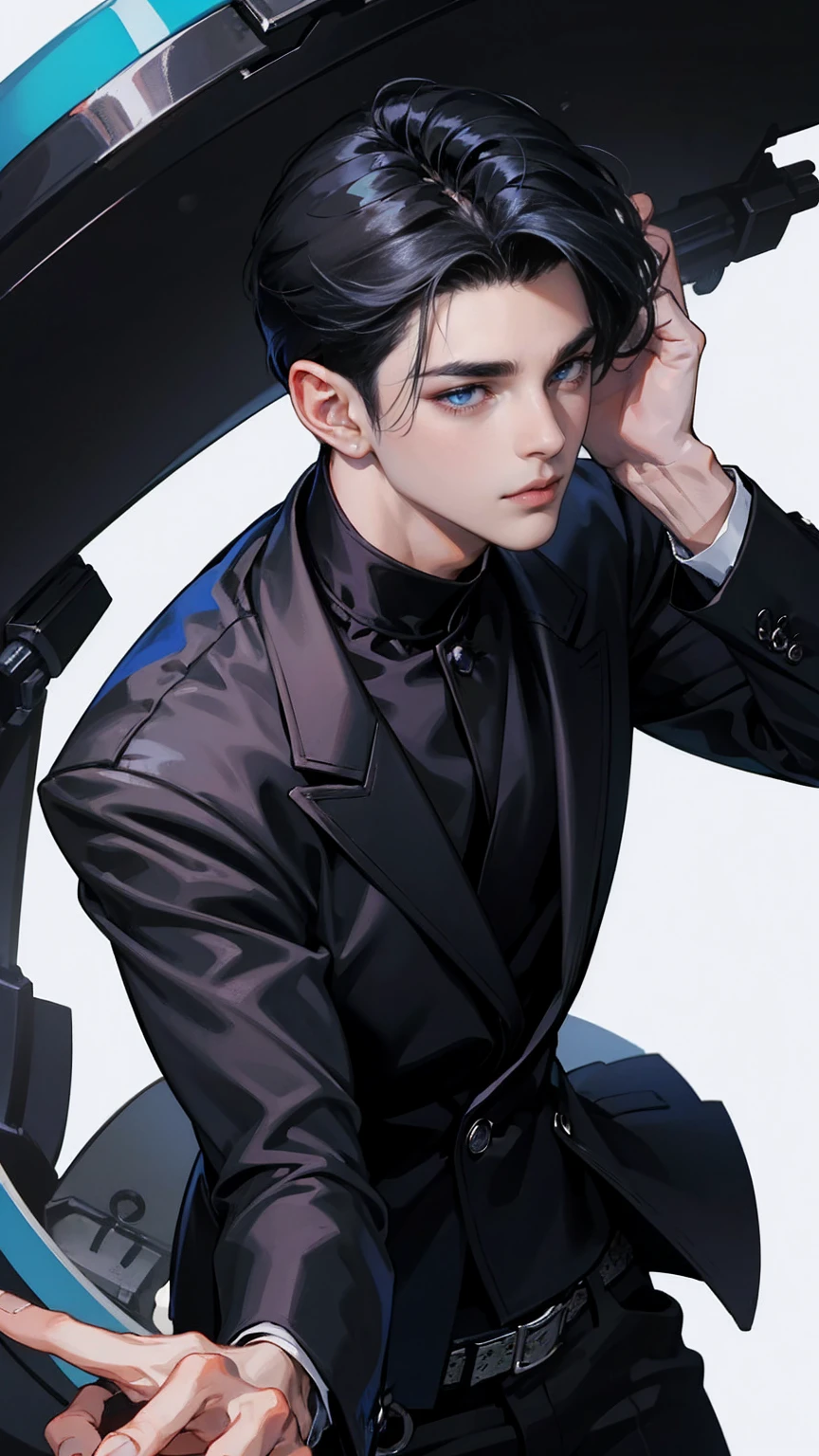 Black-haired Chico, Blue eyes