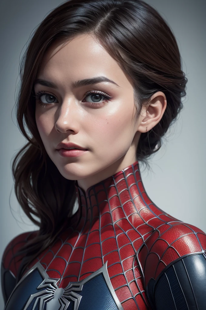 A photograph of Spider-Man, without mask, the 20s, bonitas, face detailed, looking at the camera, portraite, 8k hd, high qualiy
