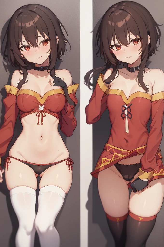 Megumin, KonoSuba, nsfw, breasts, showing cute nipples, Showing tight shaves pussy, sexy, playboy bunny suit
