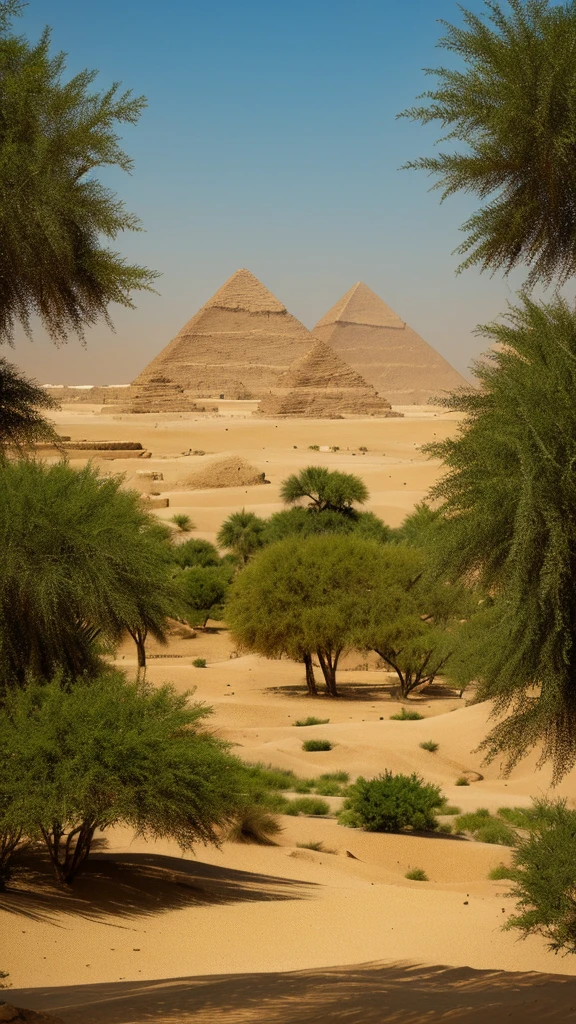 oasis landscape of mystical ancient egypt