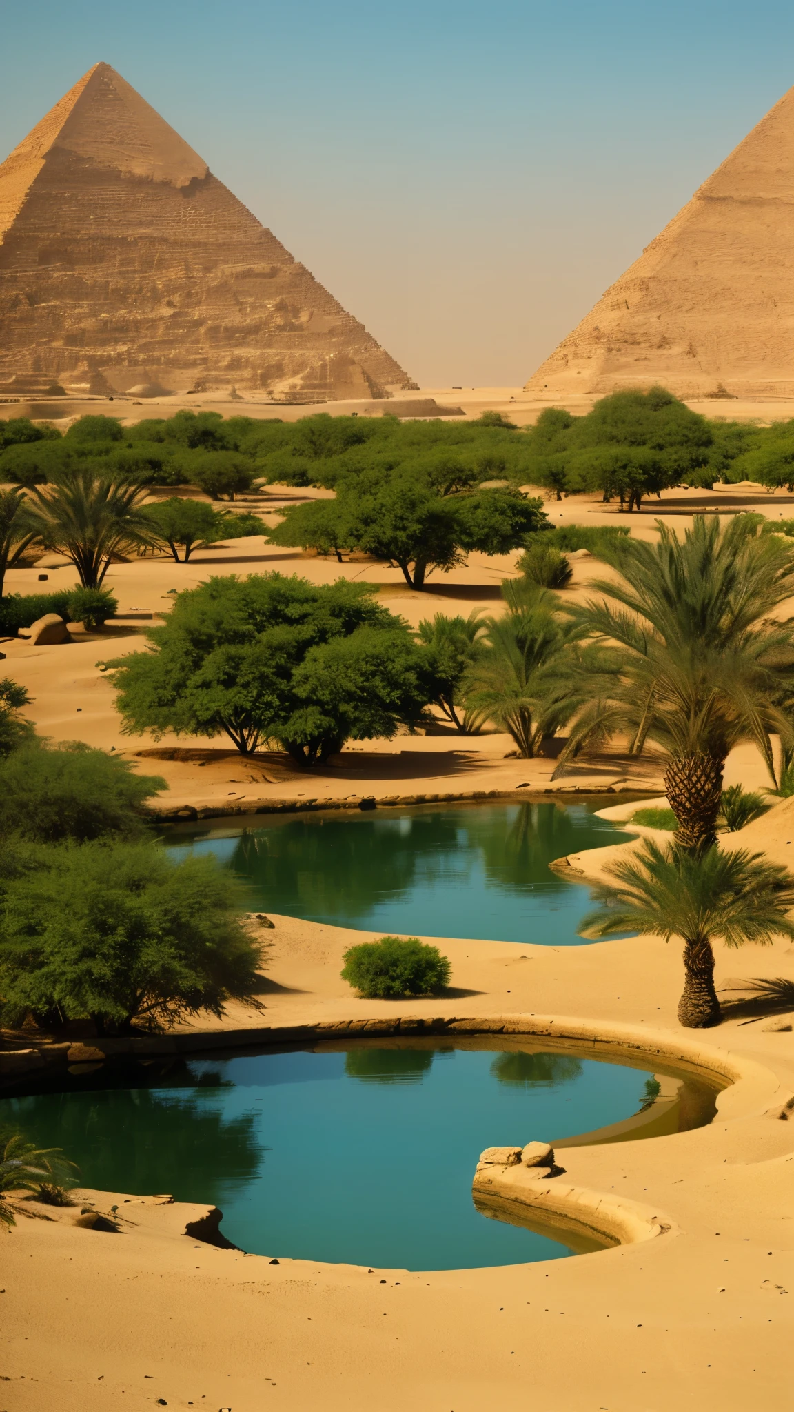 oasis landscape of mystical ancient egypt