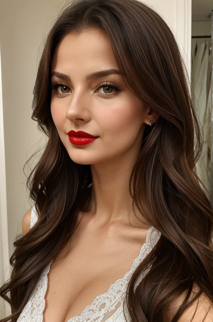 (Lidiia Filippova:1.2), (Keilih Stafford:0.9), (Felicity Fey:0.5), a selfie of a pretty young woman, red lips