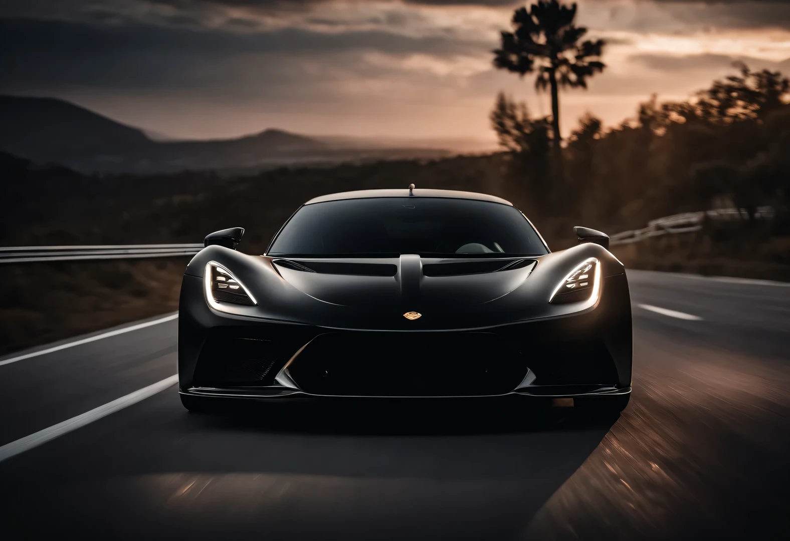 Black supercar with aggressive headlights and sporty, luxurious design e se baseie nas lotus emira e evija e no pinifaria Battista 