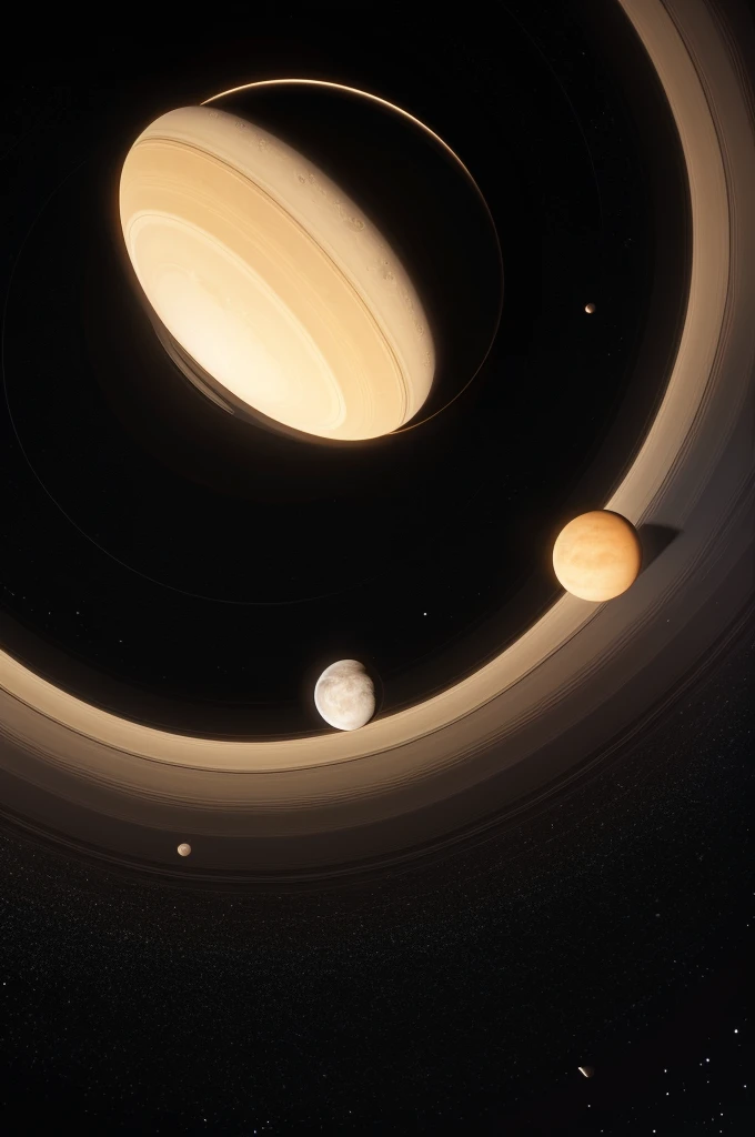 Saturn logo with moons, minimalist logo with moons, minimalist