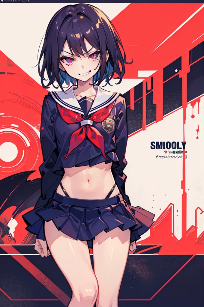 (Ideal:1.2), (perfection:1.2), (highest quality:1.2), (best quality:1.2), alley 1girl, sexy body, (evil smirk:1.2), (:1.1), naughty, (school uniform:1.1), detailed body, sexy thighs, small breasts, short hair, high quality eyes, 4K, highest quality resolution, best quality resolution, best quality upscale, flawless