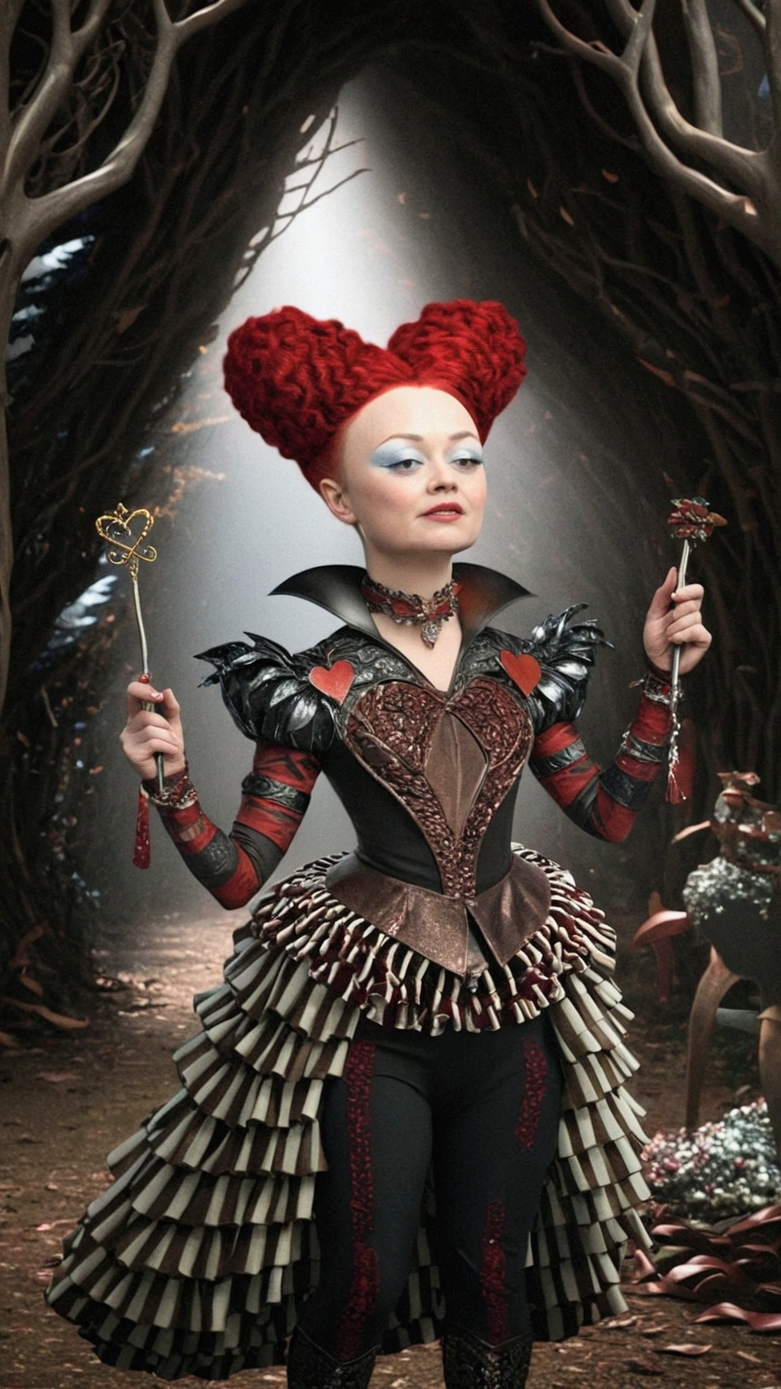 Actress Emily Carey as the character Queen of Hearts