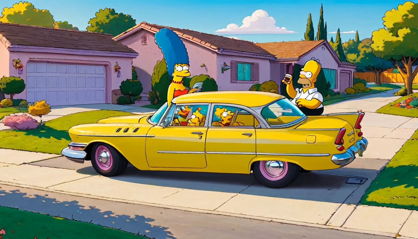 simpsons drive car