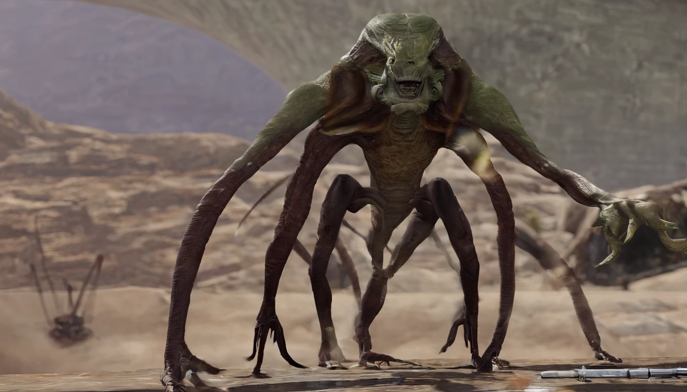 Realistic looking aliens from the following species: Ferengi, Klingon, Brakiri, Narn, and Cardassian, Human, Xindi,Tree Frogs, Redwood Trees, Ewoks, Gungan, Hutt, Wookie, Talón, Jaridian, Cyborgs. Uniforms and random generators.  Mix and match any of the above species to create a realistic looking alien.  If you want to see a particular alien, you can also specify that in the advanced prompt. This is to create a massive alien civilizations based on these species.  In the end, there will be over 1000 of them.