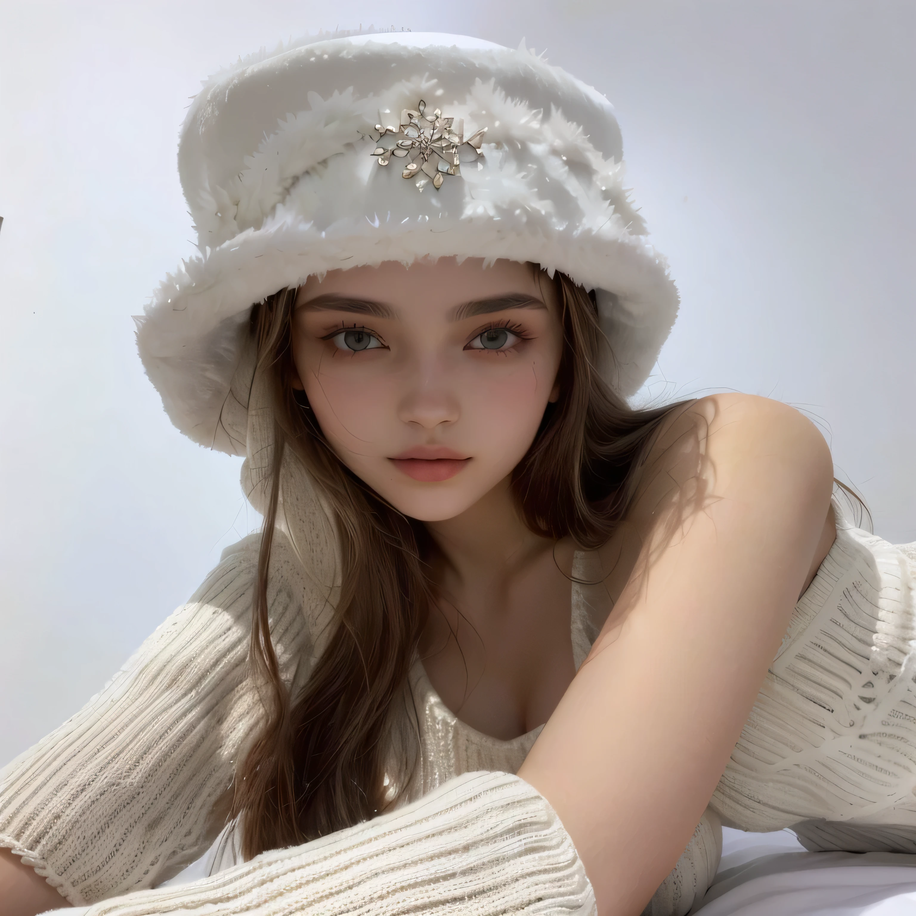 arafa woman wearing white hat and sweater posing for a photo, Anna Nikonova aka Newmilky, style of julia razumova, Victoria Gavrilenko, Bella Poarca, Yulia Gorokhova, anastasia ovchinnikova, retrato sophie mudd, russian girlfriend, Bela Hadid, dilraba dilmurat, dasha taran