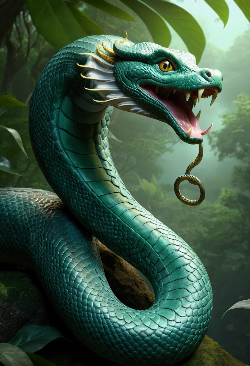 (((serpent))) best quality, ultra-high resolution, 4K detailed CG, master part, Krishna, Hindu god,serpe,em cima da serpe, Hindu mythology,((em cima da serpent)), Hindu image , aesthetic, centered on the screen, winged
