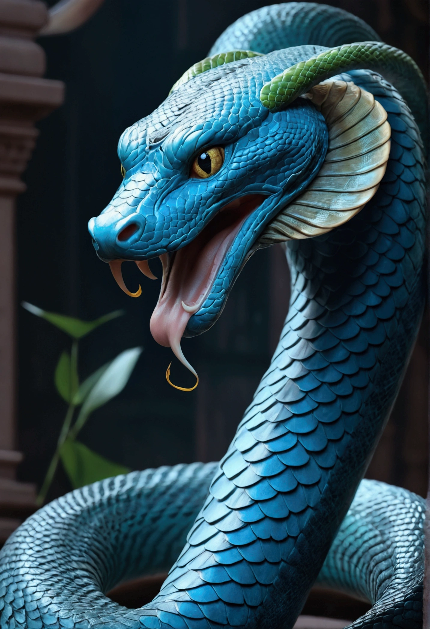 (((serpent))) best quality, ultra-high resolution, 4K detailed CG, master part, Krishna, Hindu god,serpe,em cima da serpe, Hindu mythology,((em cima da serpent)), Hindu image , aesthetic, centered on the screen, wings, blue scales