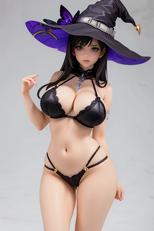 witch with big breasts sexy pose micro bikini lace lingerie