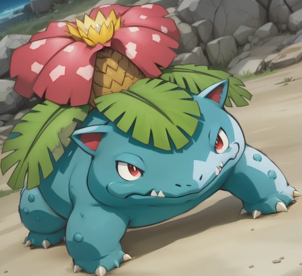 venusaur Pokemon, cinematic composition, realistic, proportional