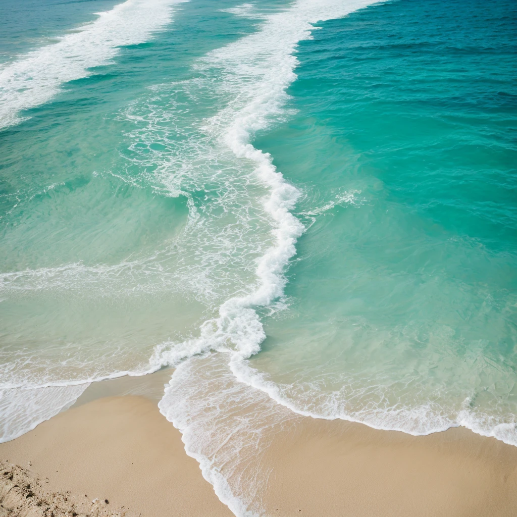 perfectly clear ocean meets perfectly clean white minimalist sand