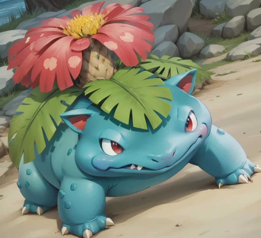 venusaur Pokemon, cinematic composition, realistic, proportional