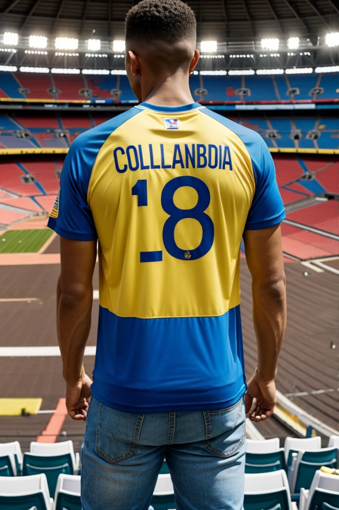 Colombia t-shirt with my name in a stadium