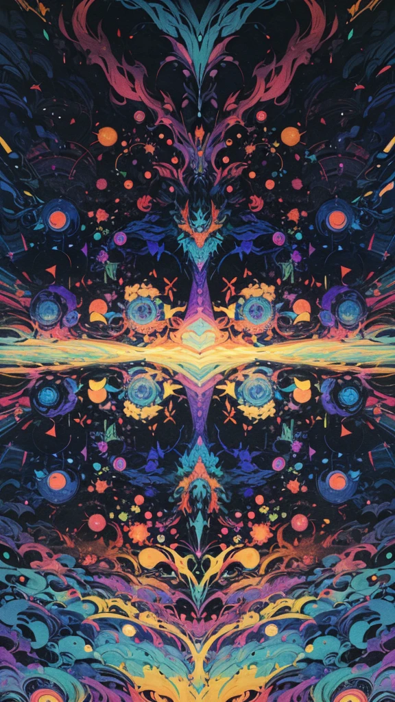 Highest quality、Tabletop、1 Female、solo、20-year-old,(Abstract art:1.4),(Psychedelic Theme:1.4),(Blue World)、There's a beautiful woman in the center of the world,A ray of light spreads