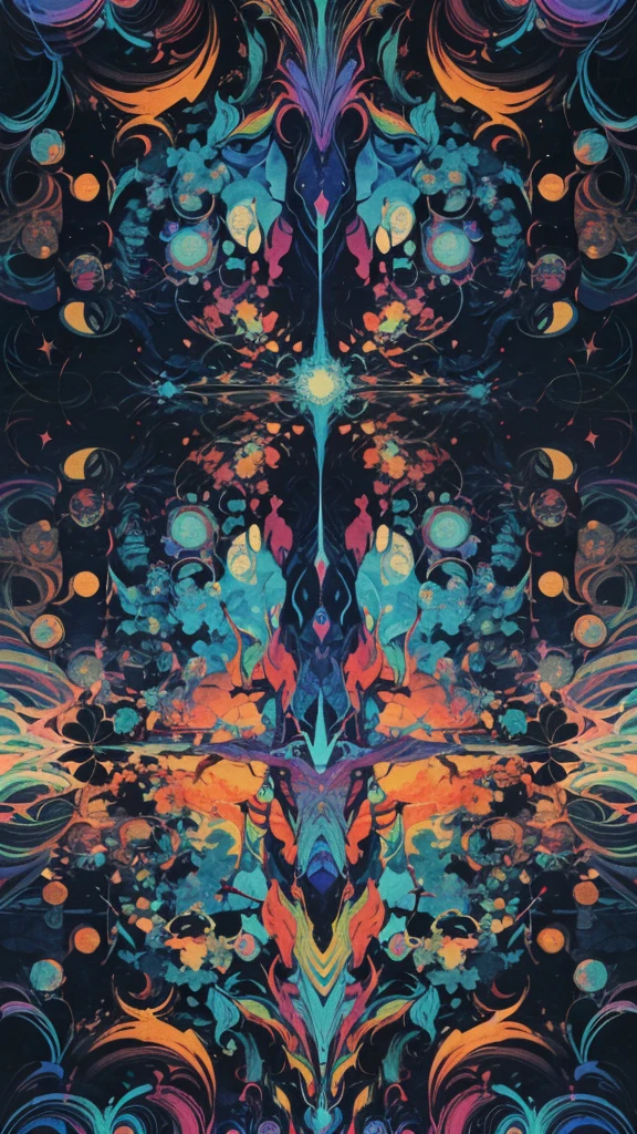 Highest quality、Tabletop、1 Female、solo、20-year-old,(Abstract art:1.4),(Psychedelic Theme:1.4),(Blue World)、There's a beautiful woman in the center of the world,A ray of light spreads