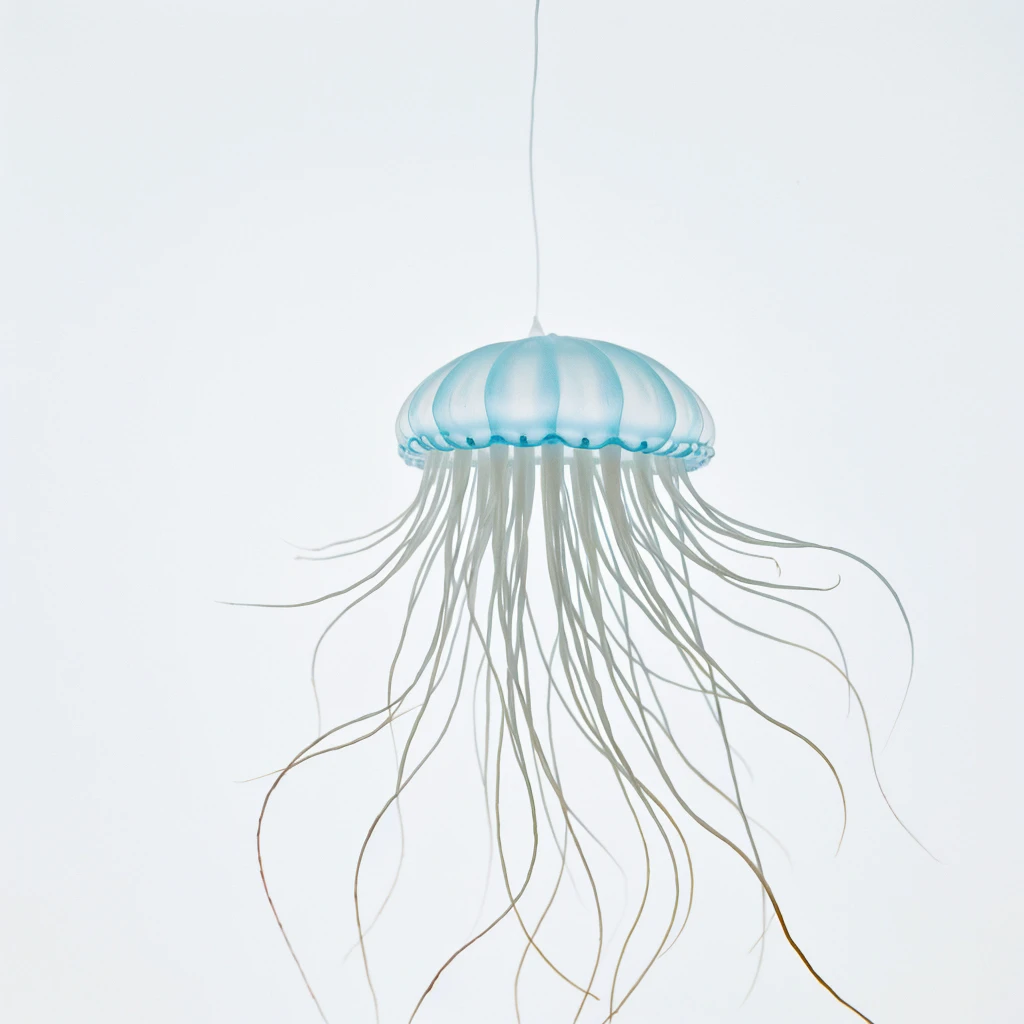 beautiful minimalist jellyfish medusa on a perfect white background