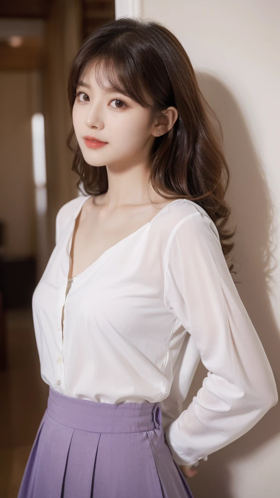 top-quality、realisitic、beautiful countenance、focus:1.2、no-bra、Perfect Body Beauty:1.4、(Layered Haircut:1.2))、(s Office:1.3)、独奏、Highly detailed facial and skin texture、full bodyesbian、Delicat eyes、二重まぶた、Whitened skin、length hair、(with round face:1.5)、(White shirt in front:1.6)、hight resolution、huge tit、Detailed realistic breasts、beutiful breast、 Realistic and smooth white skin、Detailed realistic hands、Detailed realistic fingers、Perfect human body ratio、Perfect female figure、A sexy、Sexual expression、seductiv、Tight clothes、transparent clothe、Highly detailed, ultra-realistic and smooth lighting、A detailed eye、Detailed realistic hair、Slim abs、Detailed realistic arms、Realistic human body posture、Detailed realistic female body parts、Young beautiful girl、 a sexy girl、Chest exposed