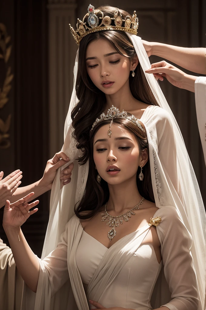 Woman being crowned