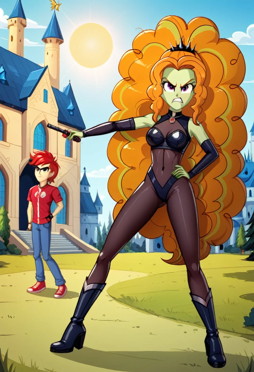 Eqg adagio angry bodystocking in the castle fight boy 