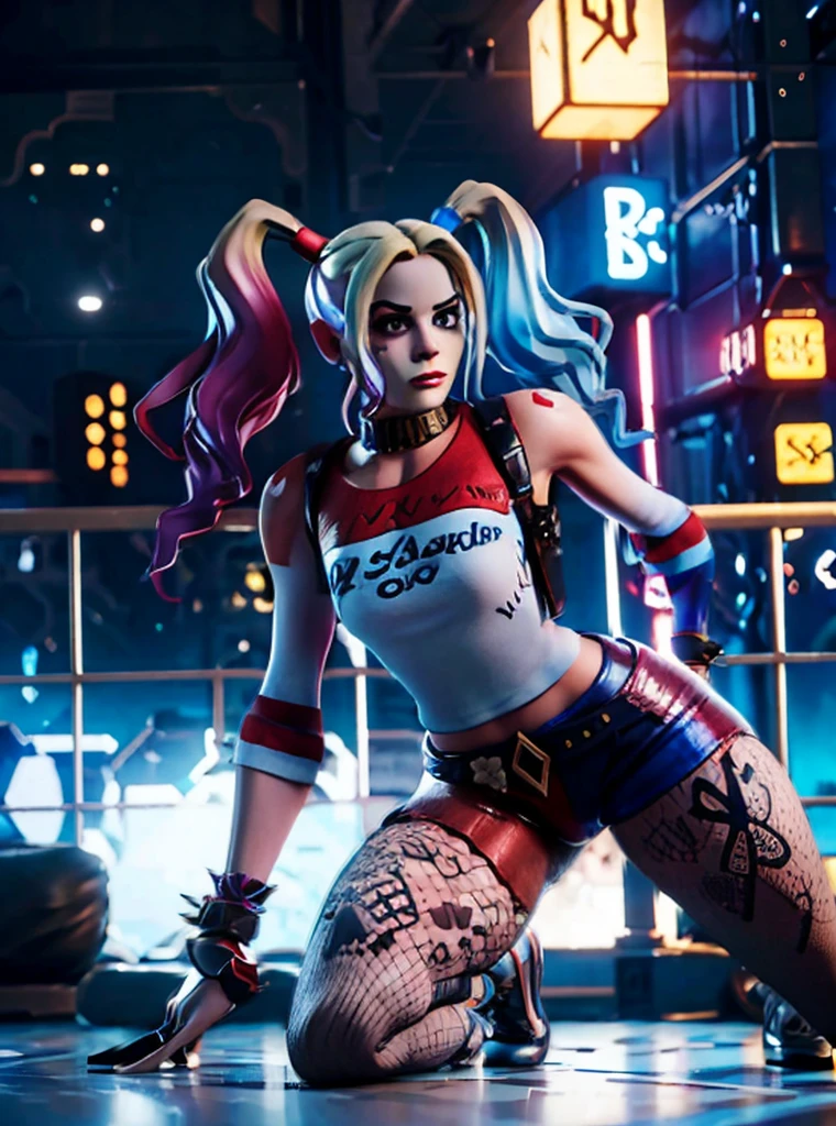 anime - style girl in tight blue pants and a black top, cyberpunk art inspired by Ross Tran, trending on cg society, digital art, tifa lockhart with white hair, ross tran style, anime girl cosplay, photorealistic anime girl render, 2b, 2 b, hyper realistic anime, extremely detailed artgerm, in the style of ross tran