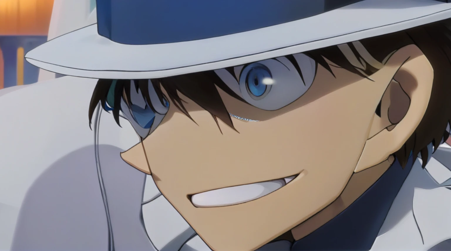 Anime character with a hat, white shirt and blue tie, Shinji, hijikata toushirou of gintama, up close shot Shinji aramaki, okata kazuto, toru narita, Close-up of Rei Iwakura, shinichi sakamoto, aramaki Shinji, yukio - e, Katekyo Hitman Reborn