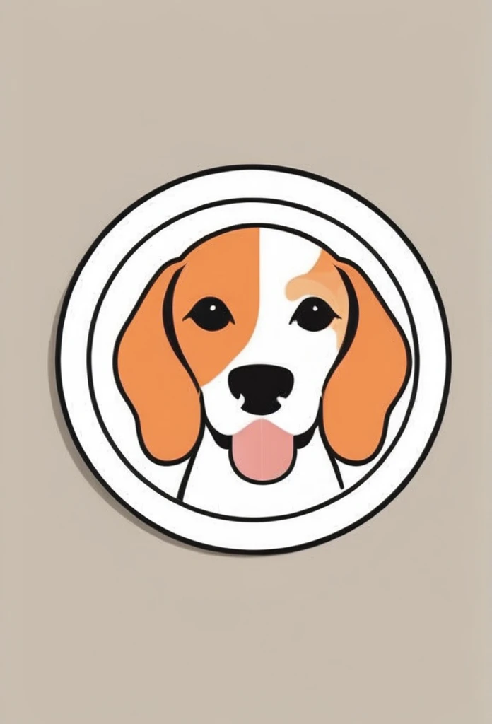 White background Coffee cup on the head of a beagle. The beagle&#39;s collar has a coffee cup cafe mark printed on it. Cute, the beagle is sticking out his tongue and laughing,
There's a coffee cup on the beagle's head
I'm on board.
a playful and cute logo

Beagles and Coffee Cups

A stylish logo for a dog cafe

Inside the circle logo, a cute beagle smiling with its tongue sticking out

a stylish coffee cup

ビーグルは舌を出してにっこりかわいく笑っている


Happy Logo
Cute Logo

chic and modern design

The logo uses only orange, white and black