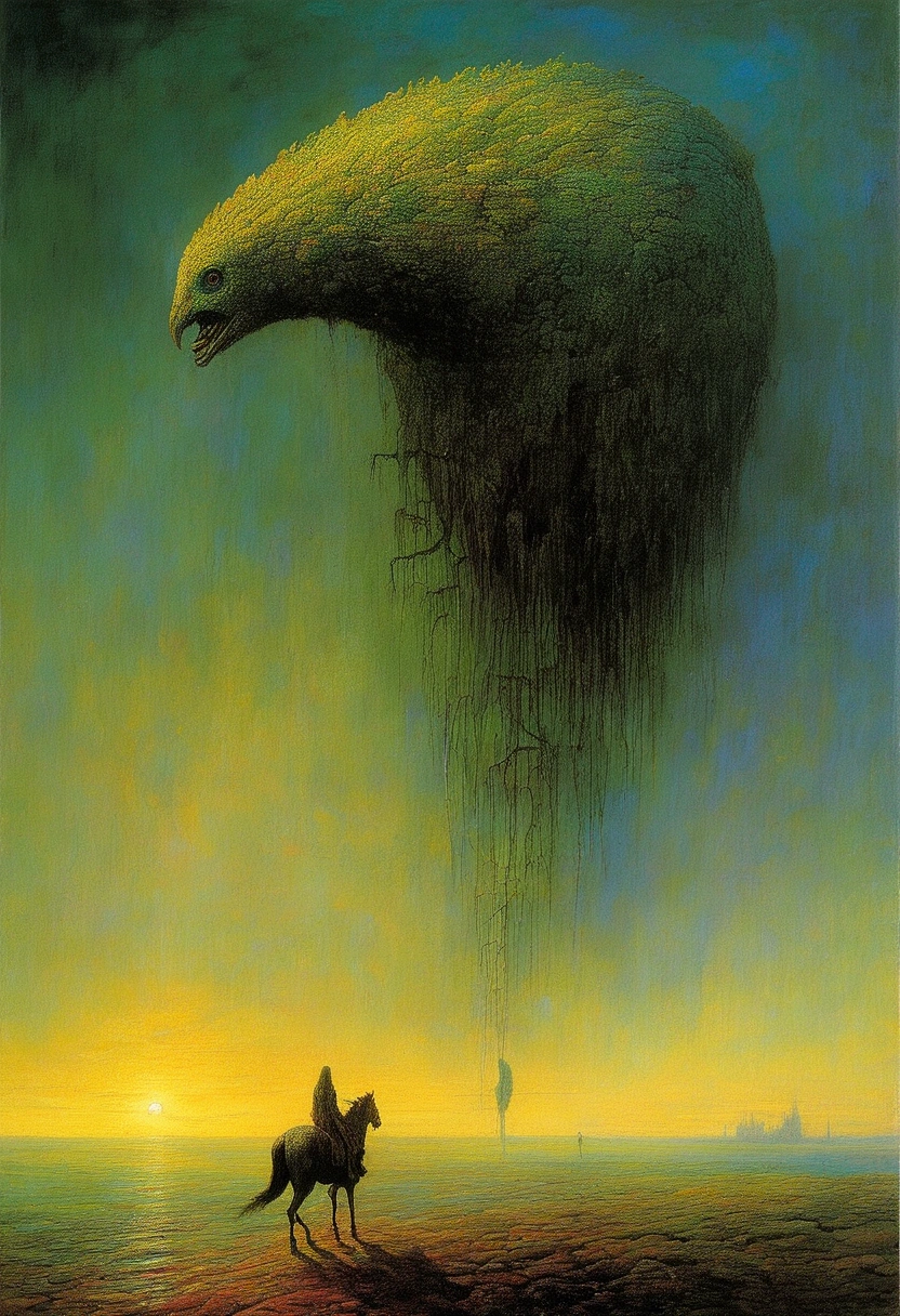 Mythical creatures, author：Zdzislaw Beksiński