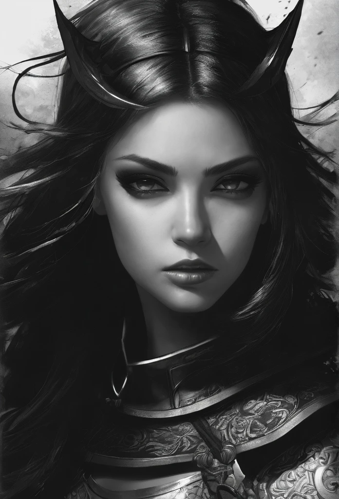  "Girl warrior dark style war"