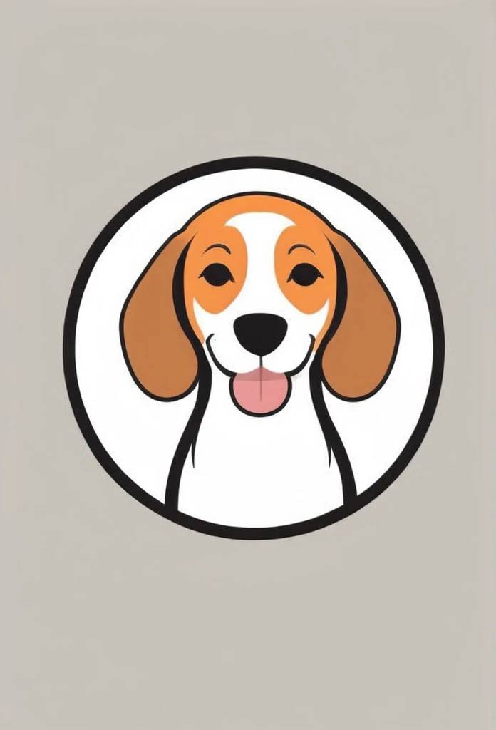 White background
Fashionable logo of a circle-shaped dog cafe
Cute, the beagle is sticking out his tongue and laughing,
There is a coffee cup on the beagle's head.
This coffee cup is
a playful and cute logo
Beagles and Coffee Cups
A stylish logo for a dog cafe
Inside the circle logo, a cute beagle smiling with its tongue sticking out
a stylish coffee cup
Happy Logo
Cute Logo
chic and modern design
The logo uses only orange, white and black