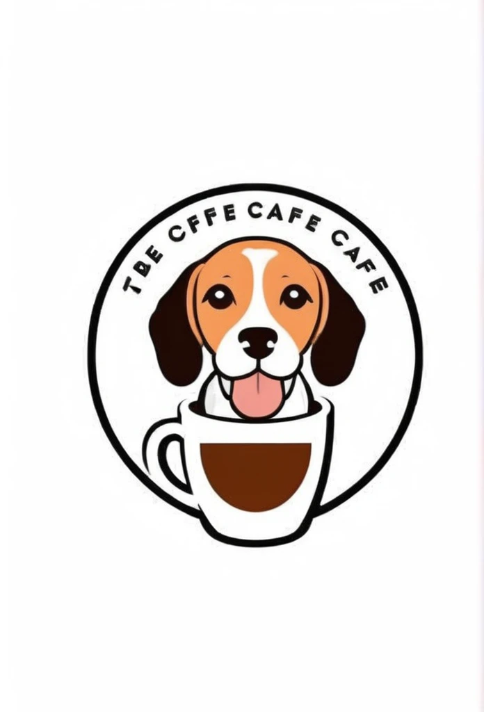 White background
Fashionable logo of a circle-shaped dog cafe
Cute, the beagle is sticking out his tongue and laughing,
There is a coffee cup on the beagle's head.
This coffee cup is
a playful and cute logo
Beagles and Coffee Cups
A stylish logo for a dog cafe
Inside the circle logo, a cute beagle smiling with its tongue sticking out
a stylish coffee cup
Happy Logo
Cute Logo
chic and modern design
The logo uses only orange, white and black cafe menu coffee is in a paper cup with steam coming out of it