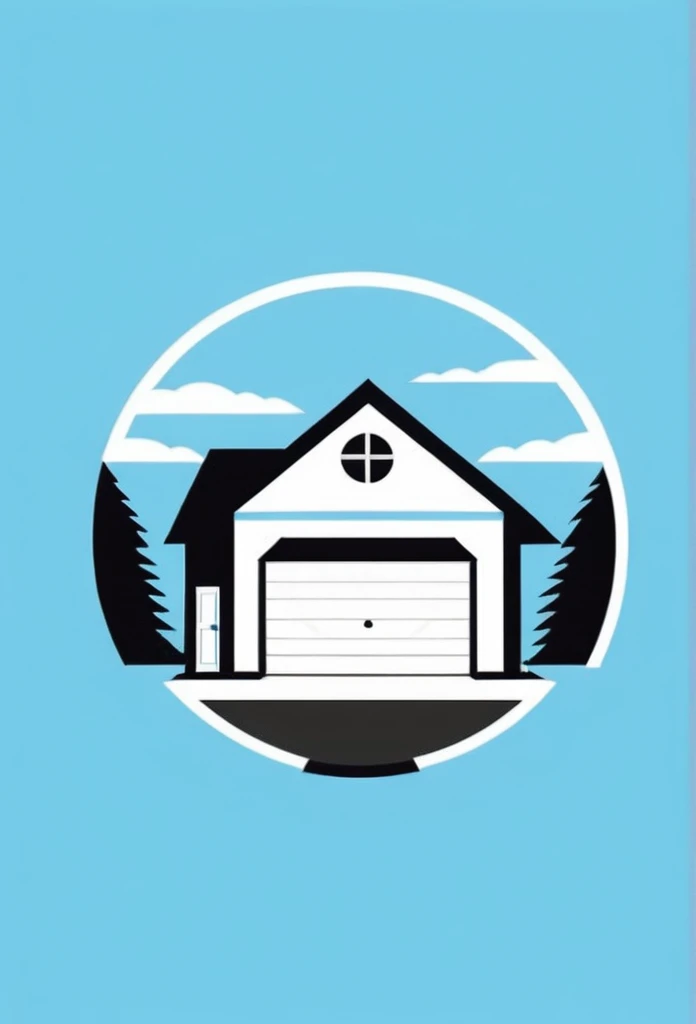 The garage is beautifully designed as part of the exterior, and there is a lounge that can be called a man's hideout

World's Beautiful Garage Logos for More Driving

a construction logo for a garage adjacent to a house that can hold two cars

Catchy, friendly circle-shaped logo

Pretty cool
chic and modern design




The sky is light blue

The background must be white