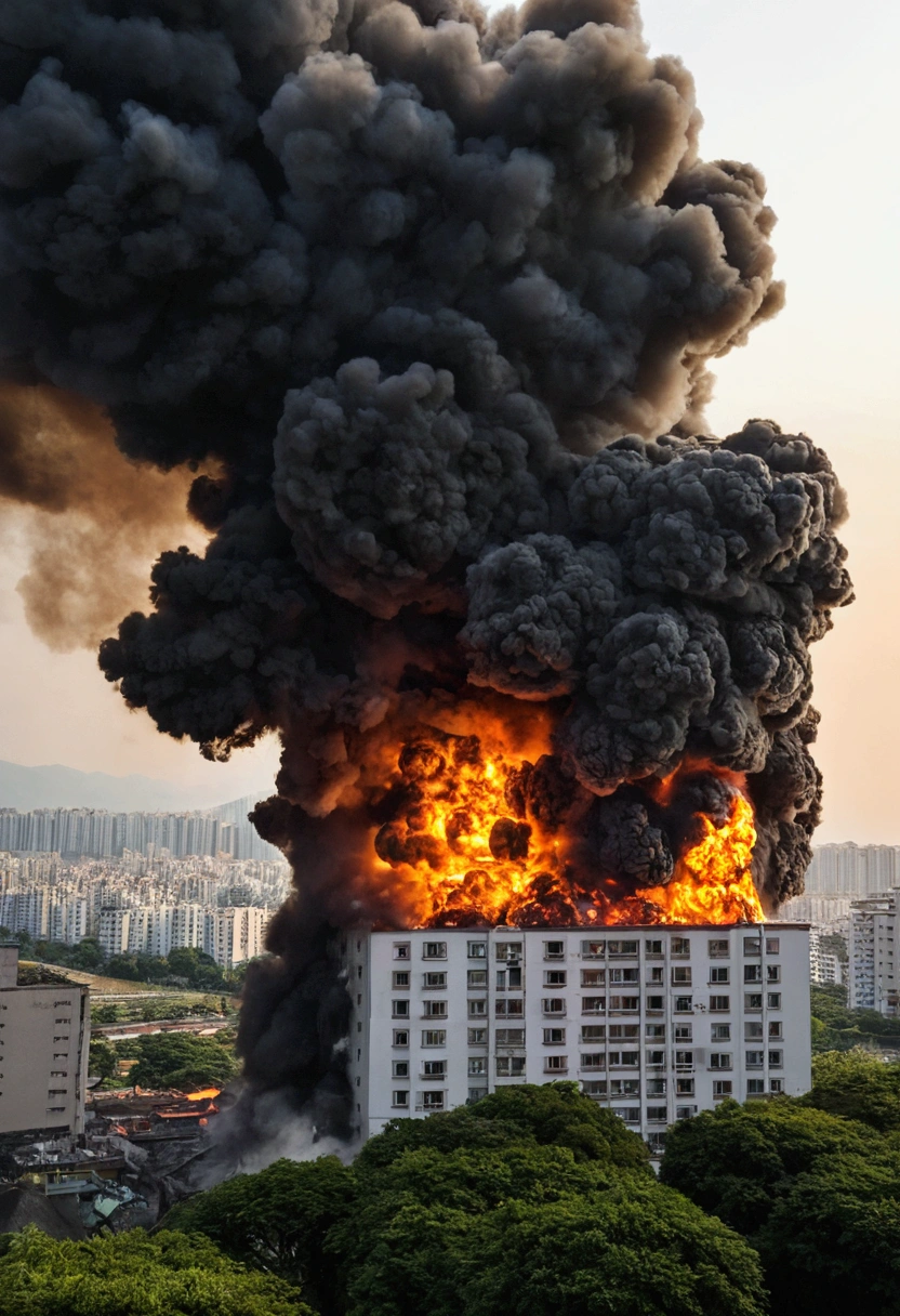 Smoke billows from a building, huge explode, large explode, 巨大explode, explode and smoke, fire smoke and explode, 炸弹explode, explode背景, Black smoke covered the area, [explode and fire], explode and fire, explode, huge explode everywhere, 火灾和explode, Fire, Thick black smoke billows, 大explode